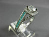 ESTATE 1.34CT DIAMOND & AAA PARAIBA 14K WHITE GOLD INFINITY HALO ENGAGEMENT RING