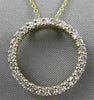 ESTATE .71CT ROUND DIAMOND 14KT YELLOW GOLD 3D CIRCLE OF LOVE OPEN PENDANT 16882