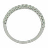 ESTATE .36CT DIAMOND 18KT WHITE GOLD SEMI ETERNITY SHARE PRONG ANNIVERSARY RING