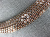 WIDE 58.78CT DIAMOND & AAA SMOKEY TOPAZ 14KT ROSE GOLD ETERNITY TENNIS NECKLACE
