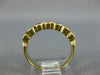 .70CT DIAMOND & AAA SAPPHIRE 14K YELLOW GOLD 7 STONE SEMI BEZEL ANNIVERSARY RING