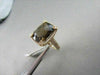 ESTATE WIDE 6.92TCW AAA SMOKY TOPAZ & DIAMOND 14KT YELLOW GOLD RING