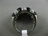 ESTATE WIDE 3.93CT DIAMOND & AAA ONYX 14KT WHITE GOLD 3D INFINITY BOW LOVE RING