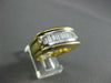 ESTATE WIDE 1.35CT DIAMOND BAGUETTE 18KT W & Y GOLD ANNIVERSARY RING SHARP 10865