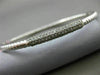 ESTATE .82CT DIAMOND 14KT WHITE GOLD 3D PAVE ROPE DESIGN BANGLE BRACELET