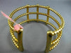 ESTATE LARGE .65CT DIAMOND 14K YELLOW GOLD MULTI ROW SQUARE CUFF BANGLE BRACELET