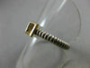 ESTATE .50CT AAA CITRINE 925 SILVER & 14KT GOLD 3D SQUARE SOLITAIRE RING #22033