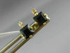 ESTATE .74CT DIAMOND & AAA SAPPHIRE 14K YELLOW GOLD SQUARE STUD EARRINGS #22824