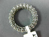 ESTATE 3.5CT DIAMOND 14K WHITE GOLD 3D SHARED PRONG ETERNITY WEDDING RING 21838
