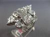 ESTATE EXTRA LARGE 2.12CT DIAMOND 18KT WHITE GOLD MULTI SHAPE SQUARE FLORAL RING
