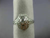 ANTIQUE .76CT OLD MINE DIAMOND PLATINUM GOLD 3D FILIGREE ENGAGEMENT RING #26496