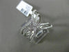 ESTATE .69CT ROUND DIAMOND 18K WHITE GOLD 3D HANDCRAFTED CRISS CROSS X LOVE RING