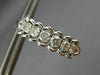 ESTATE WIDE 1CT DIAMOND 14KT WHITE GOLD 3D FLORAL UMBRELLA HOOP HANGING EARRINGS