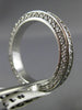 ANTIQUE 1.2CT ROUND DIAMOND 14K WHITE GOLD CLASSIC FILIGREE ETERNITY RING #17735