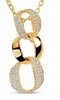 ESTATE .55CT DIAMOND 18KT YELLOW GOLD 3D CLASSIC JOURNEY LINK LOVE KNOT PENDANT