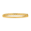 .75CT DIAMOND 14K YELLOW GOLD 2 ROW OVAL LINK SEMI ETERNITY CUFF BANGLE BRACELET