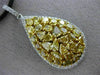 EXTRA LARGE 4.62CT WHITE & INTENSE YELLOW DIAMOND 18K TWO TONE GOLD LOVE PENDANT