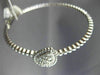 ESTATE WIDE .86CT DIAMOND 14KT WHITE GOLD 3D CLUSTER PEAR SHAPE BEADED BANGLE