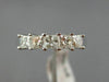 ESTATE .85CT PRINCESS DIAMOND 14K WHITE GOLD FIVE STONE WEDDING ANNIVERSARY RING