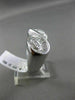 ESTATE WIDE .77CT DIAMOND 18KT WHITE GOLD 3D PAVE INFINITY LOVE KNOT BOW RING