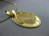 ESTATE 18KT YELLOW GOLD 3D OVAL ENGRAVEABLE FLOATING PENDANT & CHAIN #24998
