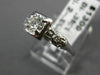 ANTIQUE .40CT OLD MINE DIAMOND 14KT WHITE GOLD 3D FISHTAIL ENGAGEMENT RING #9522