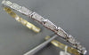 ESTATE WIDE .59CT DIAMOND 14KT 2 TONE GOLD FLEXIBLE SQUARE FUN BANGLE BRACELET