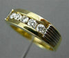 ESTATE .46CT DIAMOND 14KT TWO TONE GOLD 3D CHANEL ANNIVERSARY WEDDING RING #1312