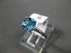 ESTATE 1.20CT AAA BLUE TOPAZ 14KT WHITE GOLD 3D SQUARE SOLITAIRE PROMISE RING