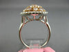 ESTATE WIDE 1.76CT WHITE & PINK ROUND DIAMOND 18KT 2 TONE GOLD ANNIVERSARY RING