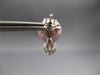 .37CT DIAMOND & AAA PINK SAPPHIRE & PINK SOUTH SEA PEARL 14K WHITE GOLD EARRINGS