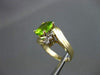 ESTATE 1.62CT DIAMOND & AAA PERIDOT 14K 2 TONE GOLD SOLITAIRE RING #22652