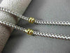 ESTATE LONG 14KT WHITE & YELLOW GOLD ITALIAN BEAD BY THE YARD NECKLACE #22905