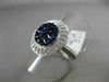 ESTATE LARGE 2.29CT DIAMOND & SAPPHIRE 18KT WHITE GOLD 3D FILIGREE CIRCULAR RING