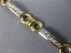 ESTATE 1.26CT DIAMOND 14KT WHITE & YELLOW GOLD 3D CHANNEL TENNIS BRACELET #16619