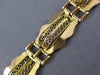 ANTIQUE WIDE 18KT YELLOW GOLD 3D MULTI ROW OPEN FILIGREE LINK BRACELET #22587