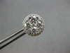 LARGE 2.03CT DIAMOND 18KT WHITE GOLD CLUSTER INVISIBLE FLOWER HALO STUD EARRINGS