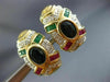 ANTIQUE LARGE 2.64CT DIAMOND & MULTI-GEM 14KT TWO TONE CLIP ON EARRINGS #21745