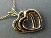 ESTATE 14KT YELLOW & ROSE GOLD CLASSIC DOUBLE HEART LOVE FLOATING PENDANT #25603