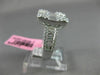LARGE 2.18CT ROUND & BAGUETTE DIAMOND 18K WHITE GOLD 3D SQUARE PROMISE LOVE RING
