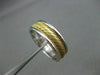 ESTATE WIDE 14KT W & Y GOLD FILIGREE ROPE DESIGN MENS WEDDING RING #ELVINA12