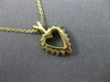 ESTATE .16CT DIAMOND 14KT YELLOW GOLD 3D CLASSIC OPEN HEART LOVE PENDANT #22976