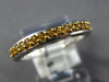 ESTATE .36CT AAA YELLOW SAPPHIRE 18KT WHITE GOLD 3D SEMI ETERNITY 3mm FUN RING