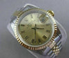 MINT ROLEX OYSTER PERPETUAL DATE 2 TONE 18K GOLD SS LADIES WATCH BOX 26M #21584