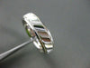 ESTATE WIDE 14KT SOLID WHITE GOLD RIDGE DESIGN MENS WEDDING RING HANDSOME #1218