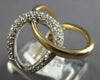 ESTATE .31CT DIAMOND 14KT WHITE & YELLOW GOLD 3D CLASSIC LOVE KNOT FUN LOVE RING
