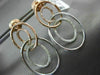 ESTATE LARGE .50CT DIAMOND 14K WHITE & ROSE GOLD OVAL LOVE KNOT HANGING EARRINGS