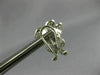 ESTATE LARGE .81CT DIAMOND 18KT WHITE GOLD 3D CLASSIC FLOWER CLIP ON EARRINGS