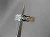 ANTIQUE WIDE DIAMOND 14KT WHITE GOLD 5 STONE SEMI BEZEL ANNIVERSARY RING #22478