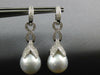 .77CT DIAMOND & AAA SOUTH SEA PEARL 18KT WHITE GOLD MULTI LEAF HANGING EARRINGS